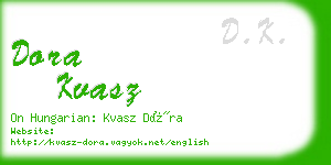 dora kvasz business card